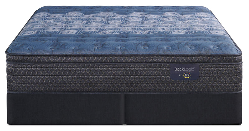 Ensemble matelas semi-ferme à Euro-plateau Back Logic 1.1 de Serta pour très grand lit