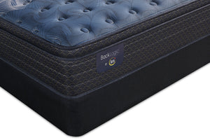 Ensemble matelas semi-ferme à Euro-plateau Back Logic 1.1 de Serta pour très grand lit