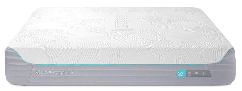 Matelas moelleux à surface lisse S7 de Bedgear pour lit simple très long