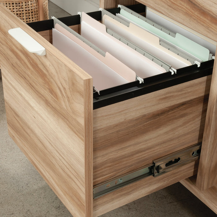 Bahut Bergen Circle de 45,04 po de qualité commerciale - bois naturel