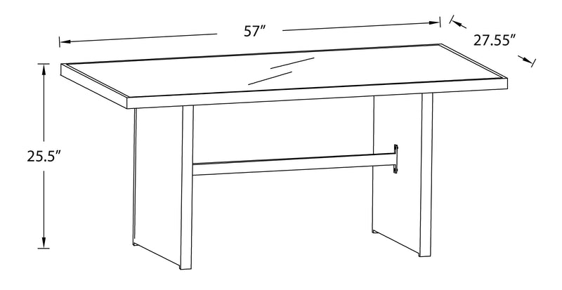 Table Bergen de hauteur régulière pour la terrasse à l’extérieur, osier en résine tressé à la main, dessus en verre - grise