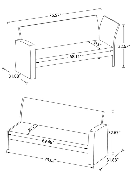 Sofa sectionnel Bergen 2 pièces pour la terrasse