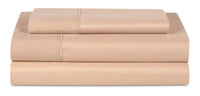 Ensemble de draps Basic BEDGEARMD 3 pièces pour lit simple - sable