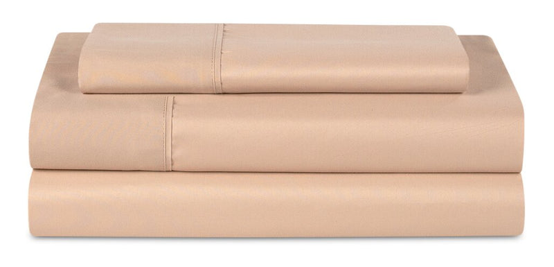Ensemble de draps Basic BEDGEARMD 3 pièces pour lit simple - sable