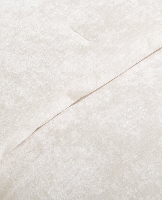 Ensemble d’édredon Bellflower Grove de 3 pièces pour lit double ou grand lit - crème