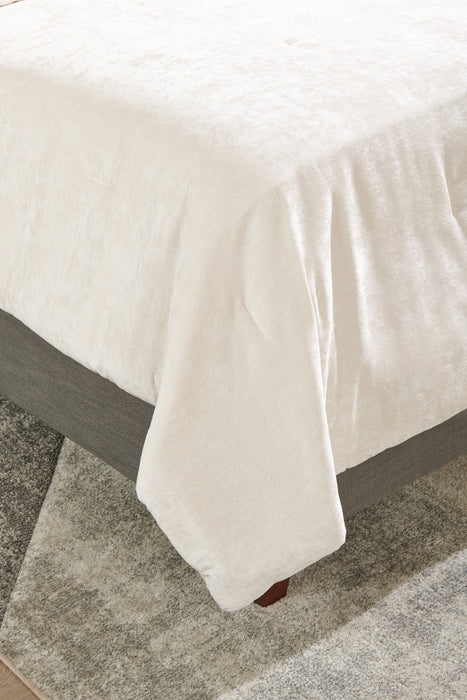 Ensemble d’édredon Bellflower Grove de 3 pièces pour lit double ou grand lit - crème