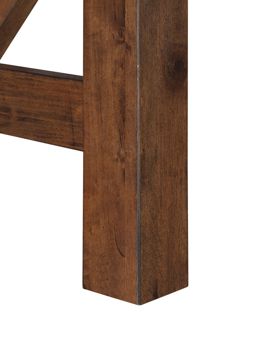 Table de salle à manger Boden de 78 po (L) avec base à tréteaux - brune