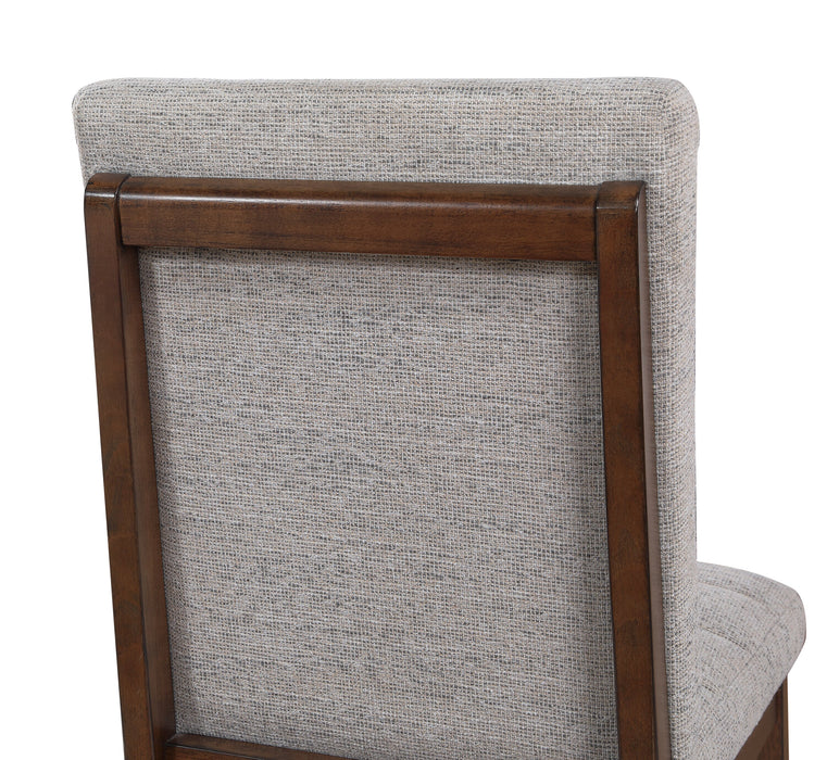 Chaise de salle à manger Boden en tissu de polyester - beige et brune