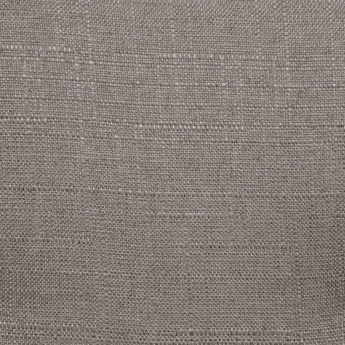 Lit rembourré à oreilles Brady en tissu gris clair avec clous décoratifs et capitonnage à boutons - format très grand lit