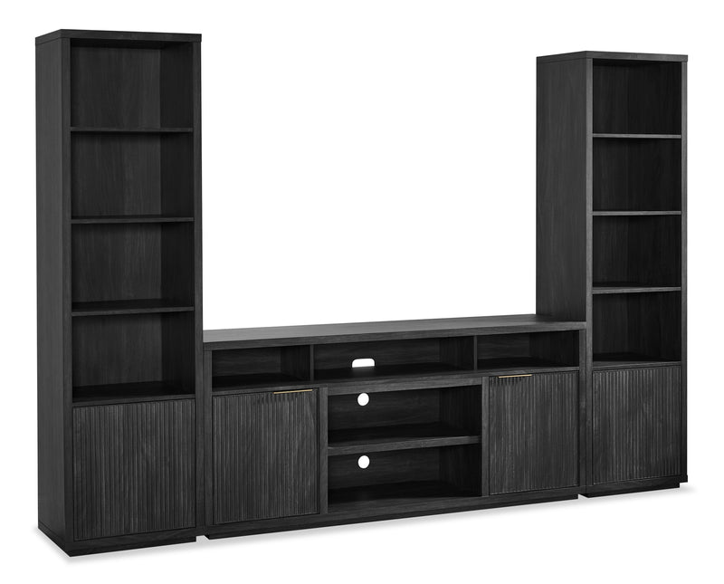 Meuble audio-vidéo Brenner de 104 po 3 pièces avec rangement pour téléviseurs jusqu’à 60 po - anthracite 