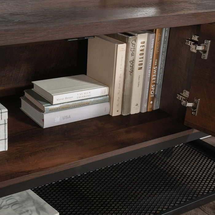 Bahut de bureau Briarbrook de 64,02 po de qualité commerciale avec 2 tiroirs et armoire - brun