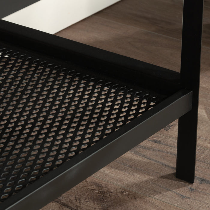 Bahut de bureau Briarbrook de 64,02 po de qualité commerciale avec 2 tiroirs et armoire - brun