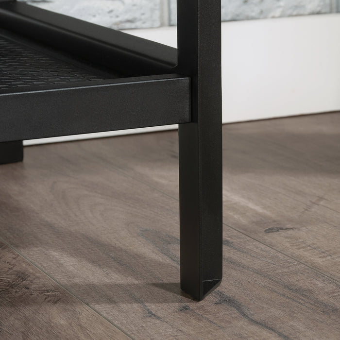 Bahut de bureau Briarbrook de 64,02 po de qualité commerciale avec 2 tiroirs et armoire - brun