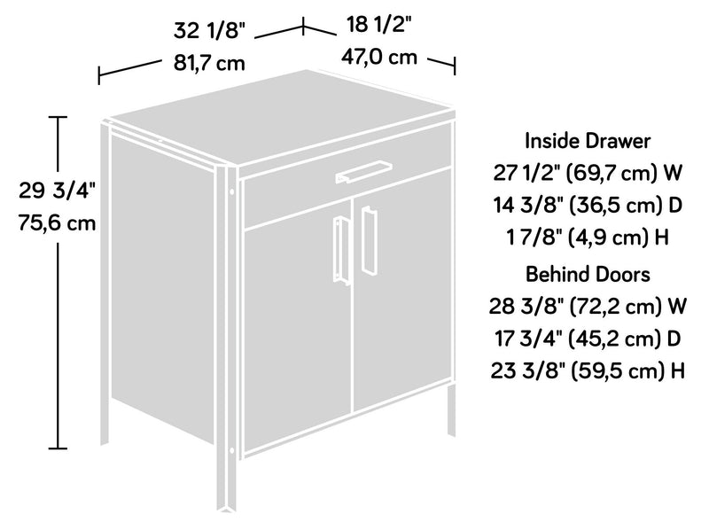 Armoire tout usage Briarbrook de 32,17 po de qualité commerciale - brune