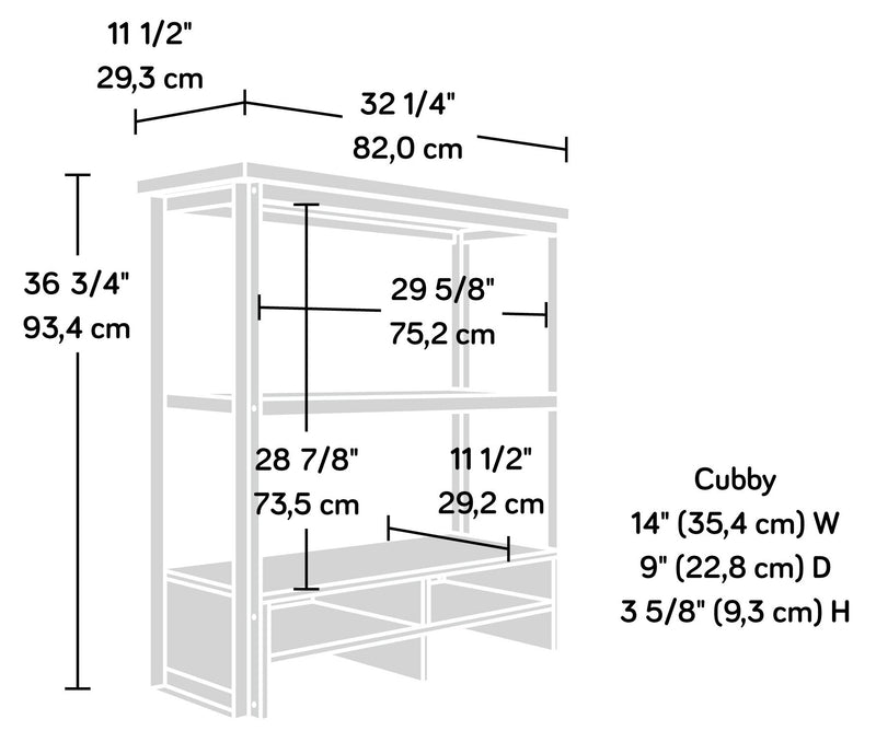 Crédence tout usage Briarbrook de 32,28 po de qualité commerciale - brune
