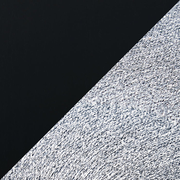 Ensemble de salle à manger Bryn 3 pièces avec table ronde de 42 po à abattant et 2 chaises en tissu  - noire