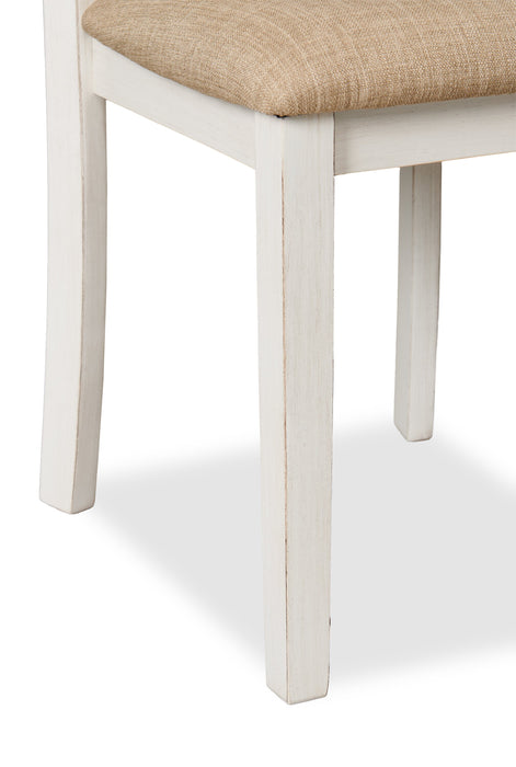 Ensemble de salle à manger Bryn 3 pièces avec table de 42 po à abattant et 2 chaises - deux teintes, blanc et brun