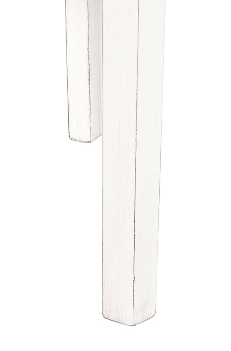 Table de salle à manger ronde Bryn de 42 po avec abattant - deux teintes, blanc et brun