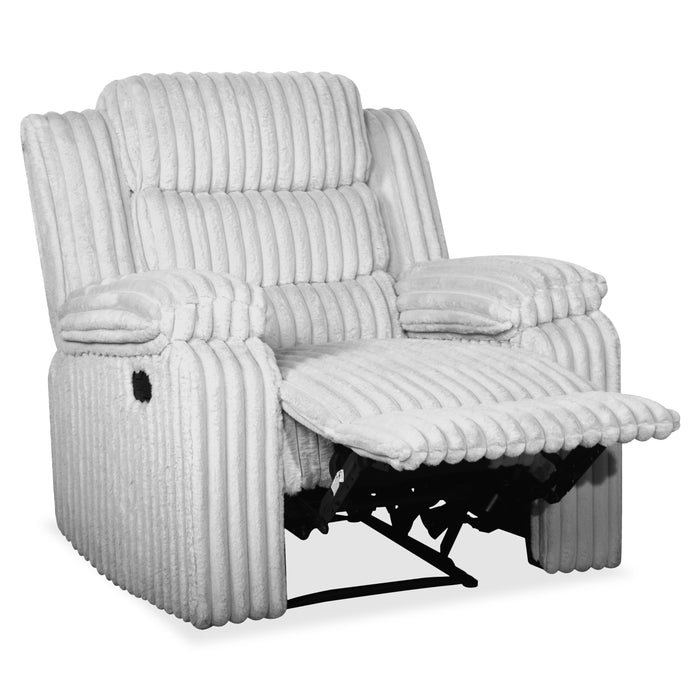 Fauteuil inclinable Bryson de 38,5 po en tissu de fausse fourrure - gris brume