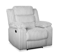 Fauteuil inclinable Bryson de 38,5 po en tissu de fausse fourrure - gris brume