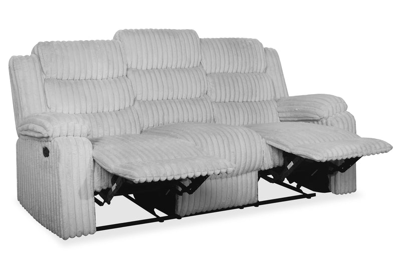 Sofa inclinable Bryson de 82,5 po en tissu de fausse fourrure - gris brume