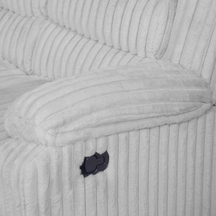 Sofa inclinable Bryson de 82,5 po en tissu de fausse fourrure - gris brume