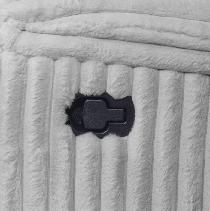 Sofa inclinable Bryson de 82,5 po en tissu de fausse fourrure - gris brume