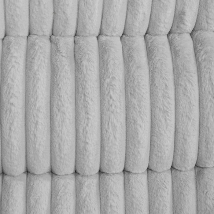 Sofa inclinable Bryson de 82,5 po en tissu de fausse fourrure - gris brume