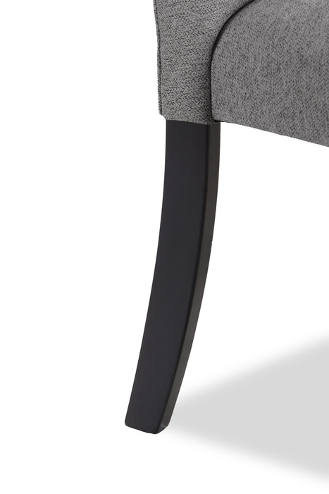 Chaise de salle à manger Burk en tissu de polyester - grise