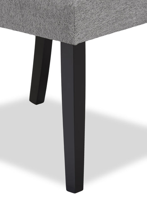 Chaise de salle à manger Burk en tissu de polyester - grise