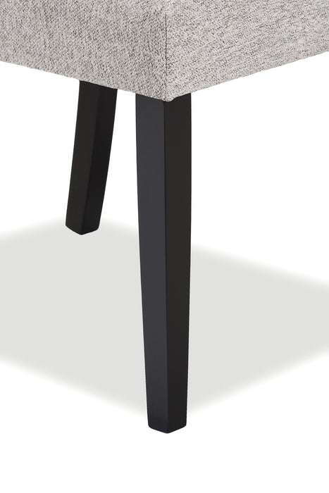 Chaise de salle à manger Burk en tissu de polyester - blanche