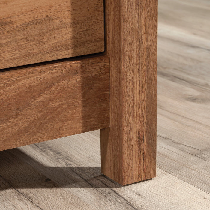 Bureau d’ordinateur Cannery Bridge de qualité commerciale à 3 tiroirs avec armoire - brun