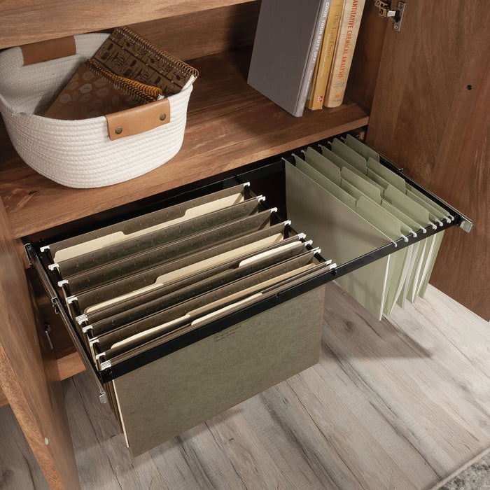 Bahut de bureau Cannery Bridge de 66 po de qualité commerciale - brun