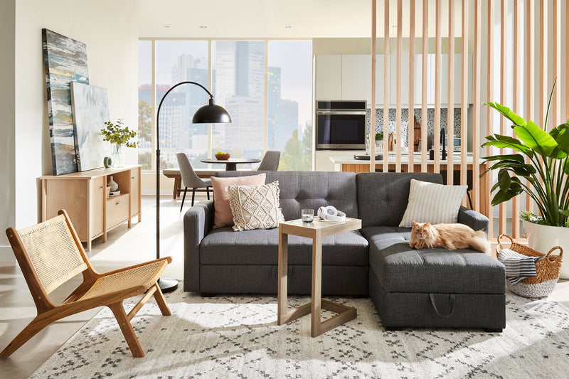 Banc de salle à manger Cedar de 60 po (L) en pin et tissu de polyester, avec base à tréteaux - brun