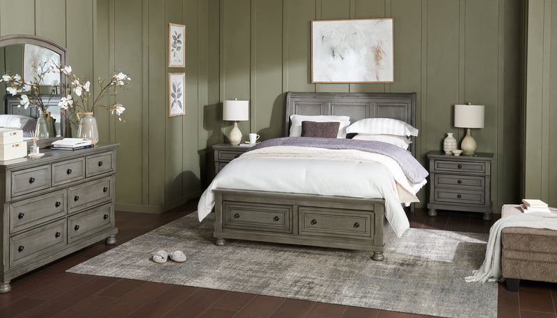 Commode de chambre à coucher Chelsea de 60 po (L) x 38 po (H) à 7 tiroirs - grise