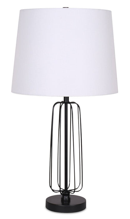 Ensemble 2 lampes de table Clare de Kort & Co. de 27 po noir mat avec recharge USB