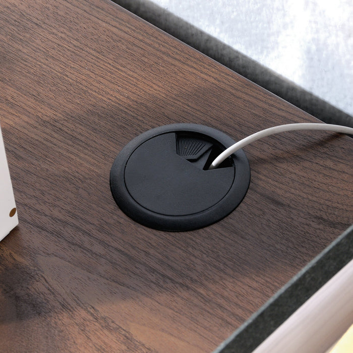 Classeur Clifford Place de 29,53 po de qualité commerciale à 2 tiroirs - gris et noyer