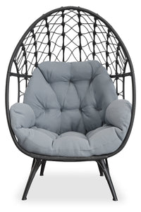  Fauteuil en forme d’œuf Coco pour la terrasse et l’extérieur - gris