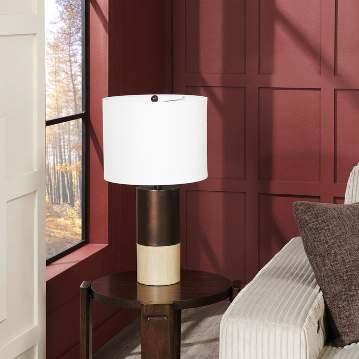 Lampe de table Colm de Kort & Co. de 23 po en métal bronze antique