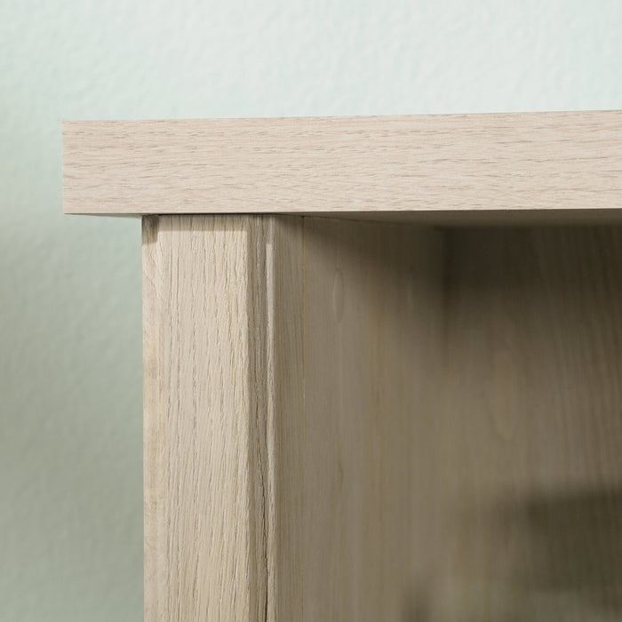 Crédence d’ordinateur Costa de qualité commerciale avec compartiments ouverts - marron blanchi