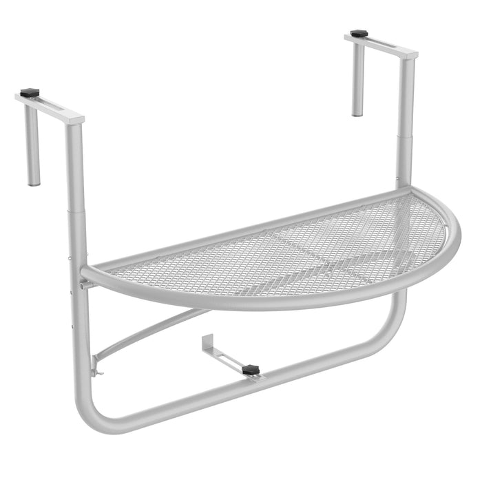 Table De Balcon Suspendue Ajustable Outsunny, Blanche