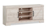 Meuble pour téléviseur rustique Davin de 61 po avec rangement et système de gestion des câbles pour téléviseurs jusqu’à 70 po - blanchi