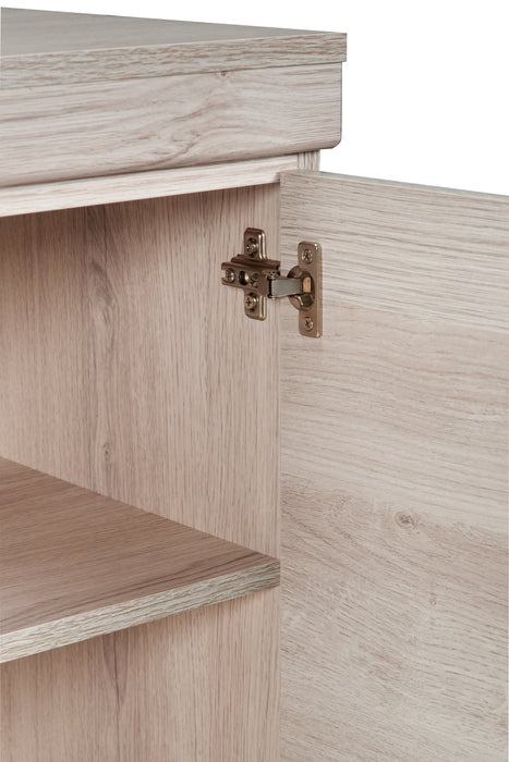 Meuble pour téléviseur rustique Davin de 61 po avec rangement et système de gestion des câbles pour téléviseurs jusqu’à 70 po - blanchi