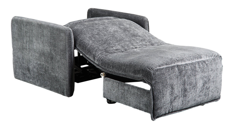 Fauteuil-lit Dawn de 42 po en tissu de chenille - gris