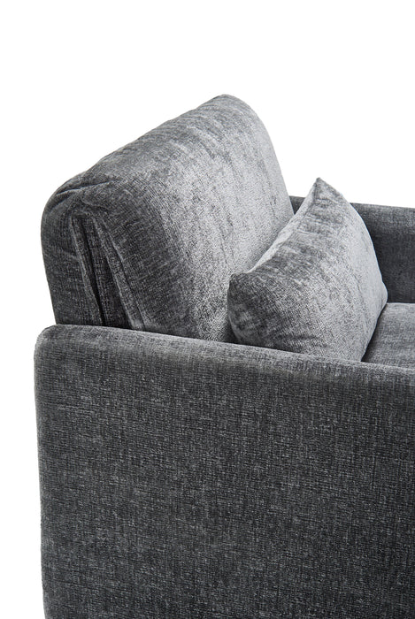 Fauteuil-lit Dawn de 42 po en tissu de chenille - gris