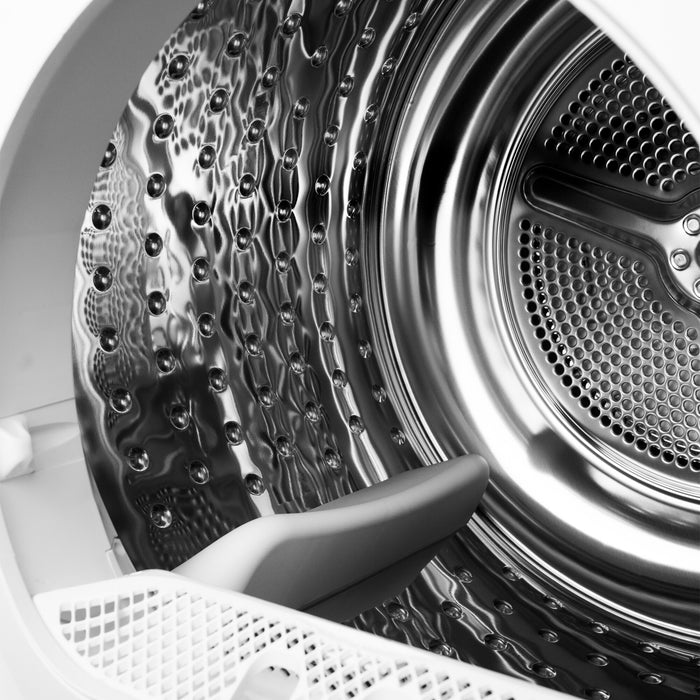 Laveuse à la vapeur à chargement frontal compacte 2,2 pi³ et sécheuse à condenseur 4 pi3 de Danby - blanches 