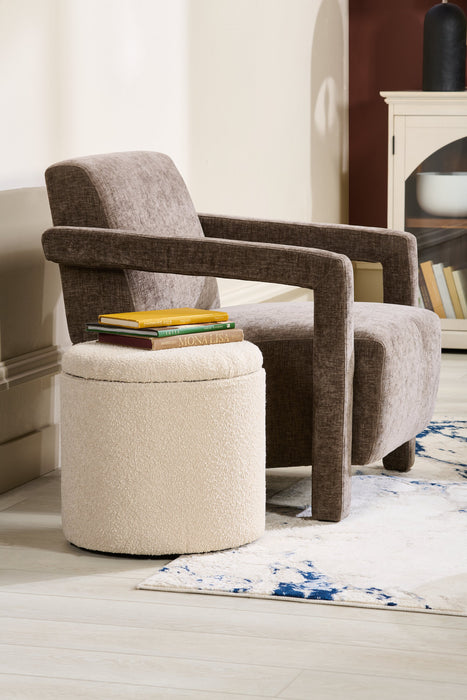 Fauteuil d’appoint Demi de 30 po d’apparence lin - brun