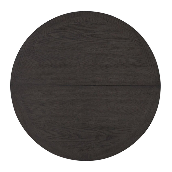 Ensemble de salle à manger Dena 5 pièces de hauteur comptoir avec table ronde, rallonge de 42 po à 60 po (L) et chaises - gris tourterelle