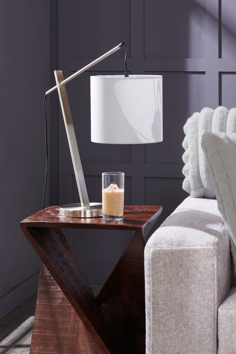 Lampe de table Dexter moderne de 24 po acier brossé 
