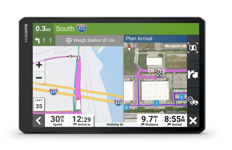 Garmin Dēzl™ Otr1010 10\" Gps De Camion - Camera De Tableau De Bord Avec Itineraires Personnalises Et Ecran Tactile De 10\"